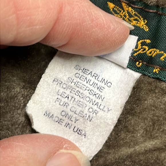 DUCK SPORT Genuine Shearling Sheepskin Suede/Fur Lined Button Pocket Car Coat M - Picture 14 of 16